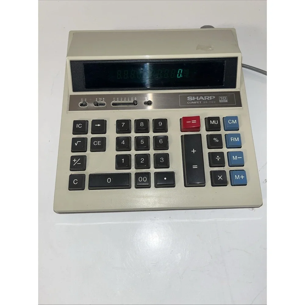 VTG Sharp Compet QS-1122A 10 Digit Desktop Electronic Calculating Machine